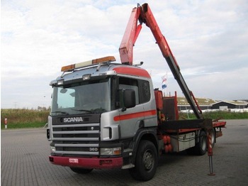 Lava-kuorma-auto Scania P124 360 Kran / Crane Fassi 23 T/M: kuva Lava-kuorma-auto Scania P124 360 Kran / Crane Fassi 23 T/M