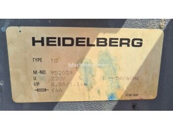 Heidelberg 1 Color Sheet-Fed Offset Press Heidelberg TOK - Painokone