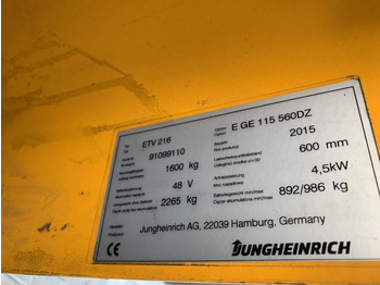 Jungheinrich ETV216 - Työntömastotrukki: kuva  Jungheinrich ETV216 - Työntömastotrukki