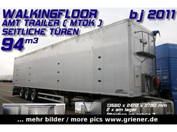 AMT TRAILER MTDK /94 m³/SEITENTÜREN LIFT 10400kg  - Moving floor puoliperävaunu